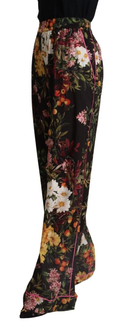 Dolce & Gabbana - Elegant Floral Wide Leg Pants