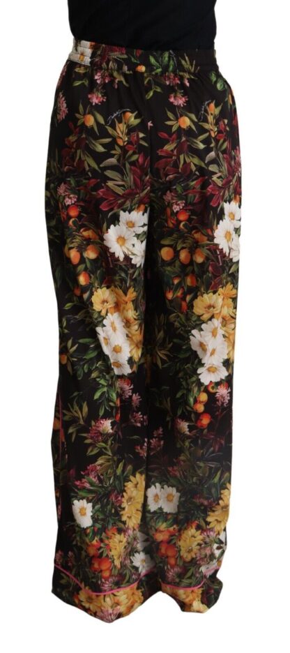 Dolce & Gabbana - Elegant Floral Wide Leg Pants