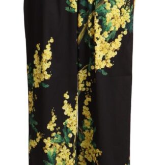 Dolce & Gabbana - Elegant Sunflower Wide Leg Pants