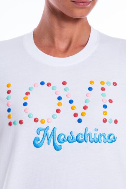 Love Moschino - White Cotton Women T-Shirt