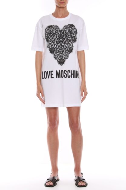 Love Moschino - Chic Graphic Print Cotton T-Shirt Dress