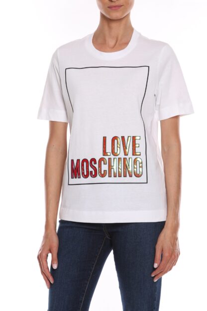 Love Moschino - White Cotton Women T-Shirt