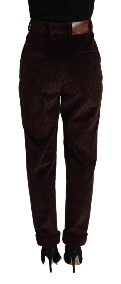 Dolce & Gabbana - Elegant Bordeaux High-Waisted Corduroy Pants