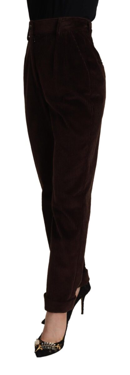 Dolce & Gabbana - Elegant Bordeaux High-Waisted Corduroy Pants