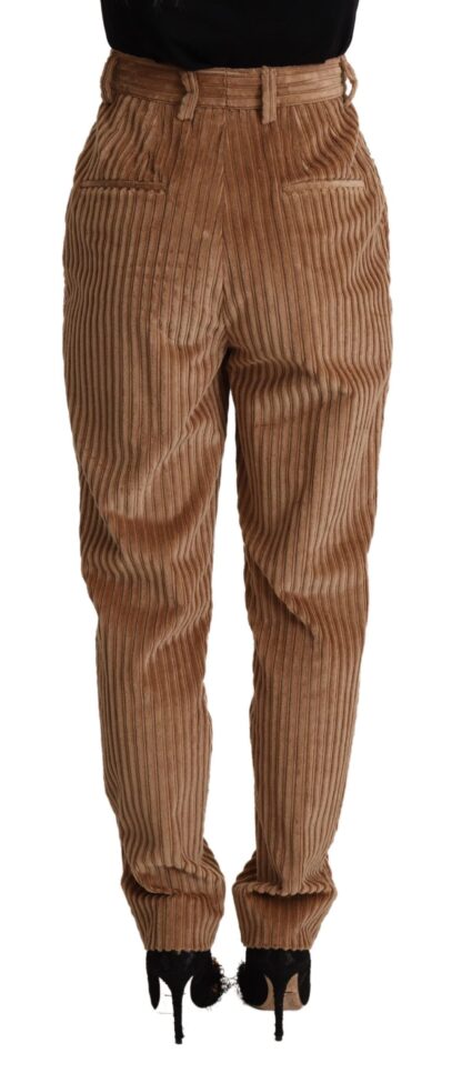 Dolce & Gabbana - Elegant High-Waisted Tapered Corduroy Pants