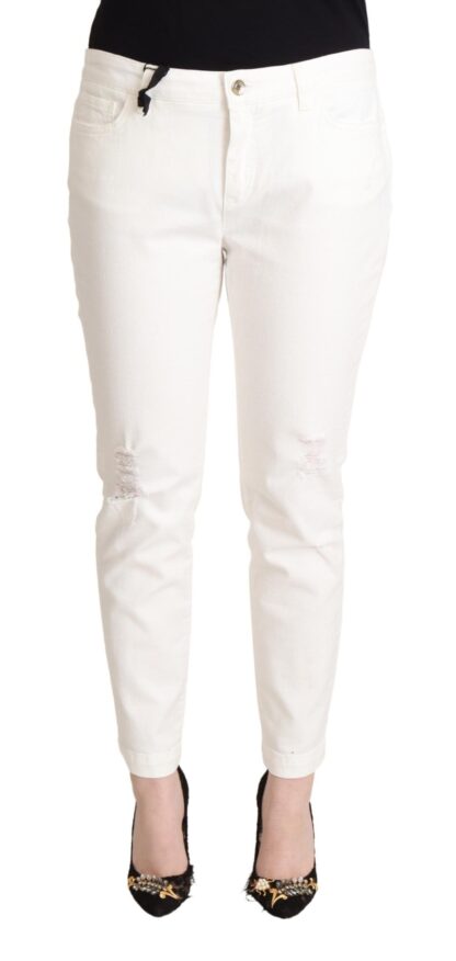 Dolce & Gabbana - Elegant White Skinny Denim Jeans