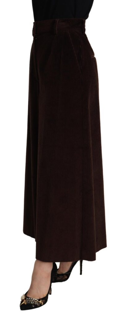 Dolce & Gabbana - Chic Bordeaux High-Waisted Corduroy Pants