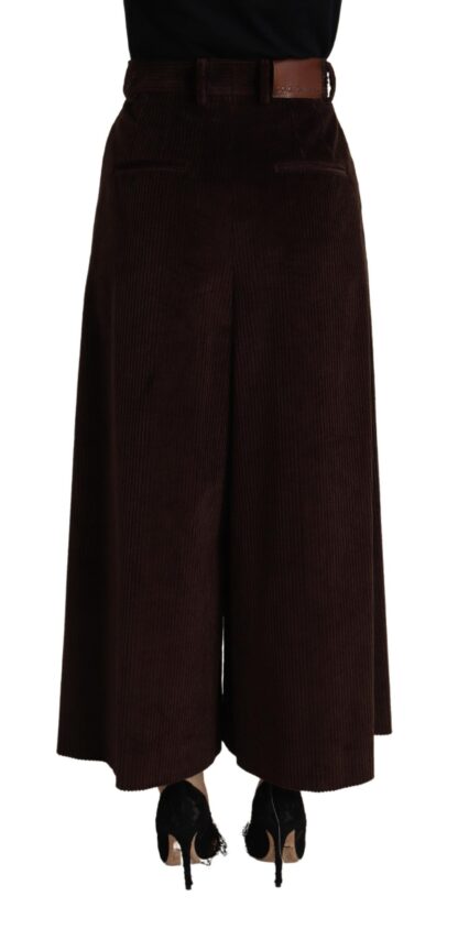 Dolce & Gabbana - Chic Bordeaux High-Waisted Corduroy Pants