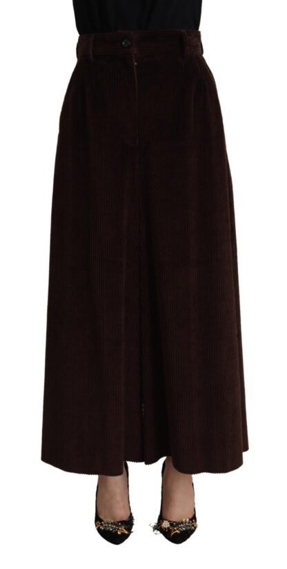 Dolce & Gabbana - Chic Bordeaux High-Waisted Corduroy Pants