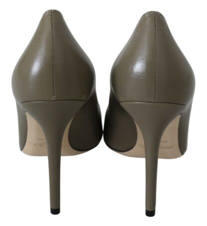 Jimmy Choo - Elegant Pebble Green Pointed Toe Pumps