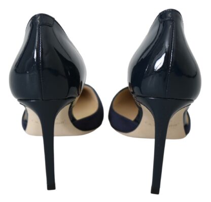 Jimmy Choo - Elegant Navy Suede Pointed Toe Pumps