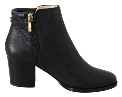 Jimmy Choo - Elegant Black Leather Heeled Boots