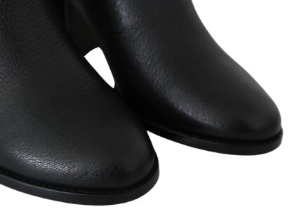 Jimmy Choo - Elegant Black Leather Heeled Boots