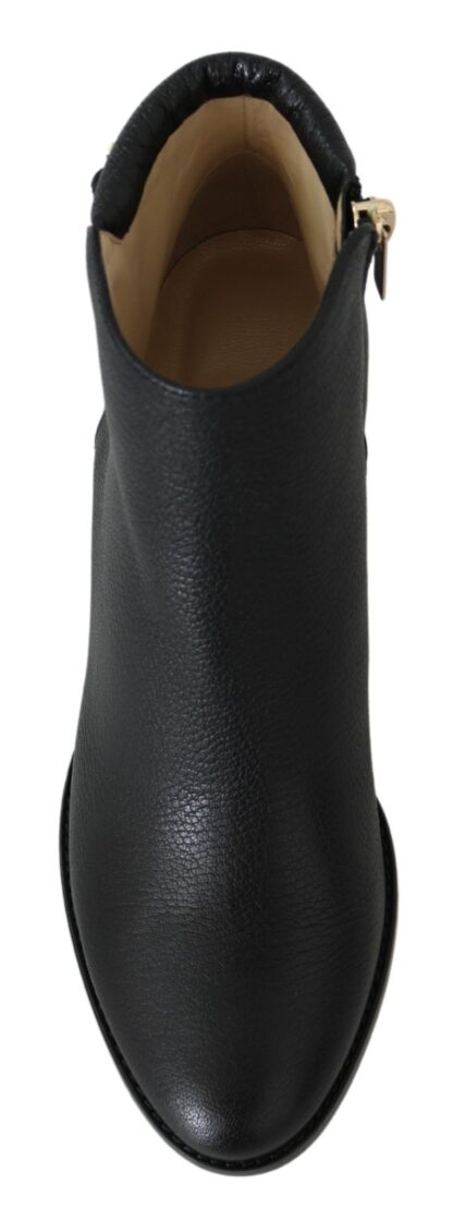 Jimmy Choo - Elegant Black Leather Heeled Boots