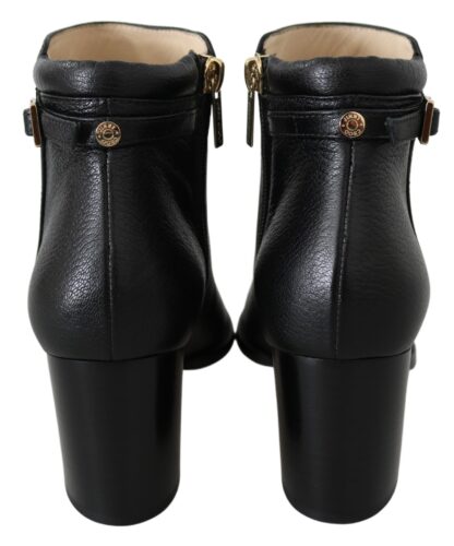 Jimmy Choo - Elegant Black Leather Heeled Boots