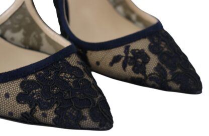 Jimmy Choo - Navy Lancer Leather Pumps Elegance Unleashed