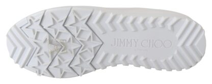 Jimmy Choo - Elegant White Leather Sneakers