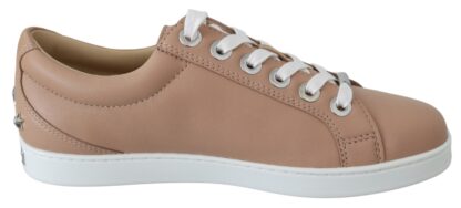 Jimmy Choo - Powder Pink Nappa Leather Sneakers