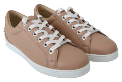 Jimmy Choo - Powder Pink Nappa Leather Sneakers