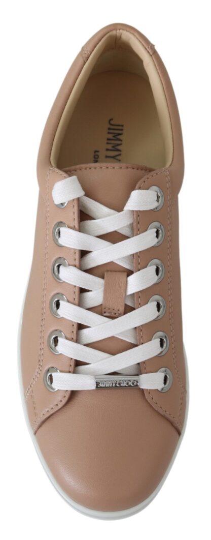 Jimmy Choo - Powder Pink Nappa Leather Sneakers