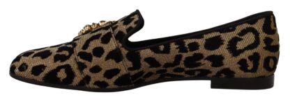 Dolce & Gabbana - Elegant Leopard Crystal Gem Loafers