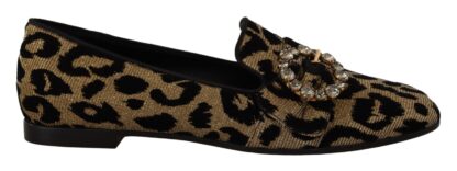 Dolce & Gabbana - Elegant Leopard Crystal Gem Loafers