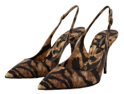 Dolce & Gabbana - Tiger Pattern Slingback Heels Pumps