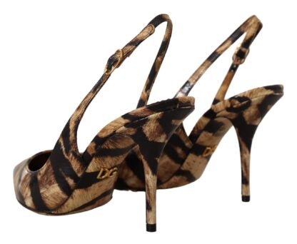 Dolce & Gabbana - Tiger Pattern Slingback Heels Pumps