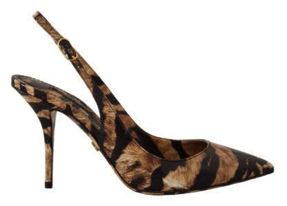 Dolce & Gabbana - Tiger Pattern Slingback Heels Pumps