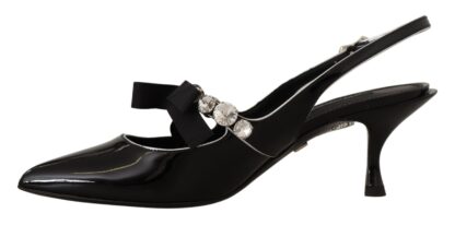 Dolce & Gabbana - Elegant Crystal Slingback Heels Pump