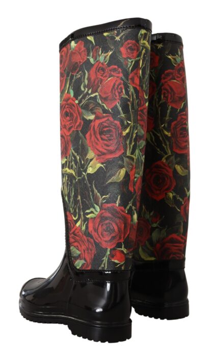 Dolce & Gabbana - Elegant Floral Rain Boots - Chic All-Weather Footwear