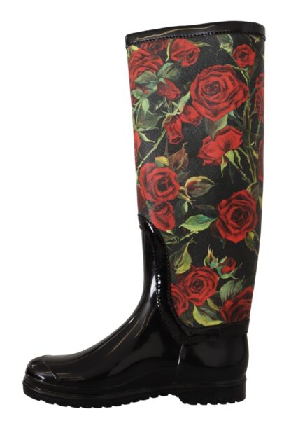 Dolce & Gabbana - Elegant Floral Rain Boots - Chic All-Weather Footwear