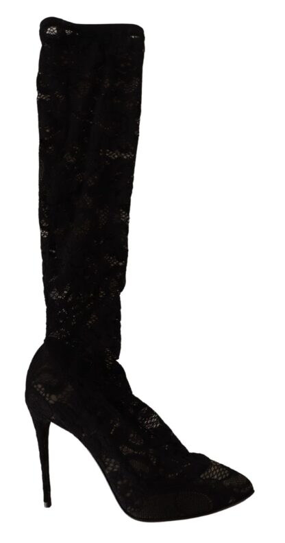 Dolce & Gabbana - Elegant Stretch Sock Boots in Sleek Black