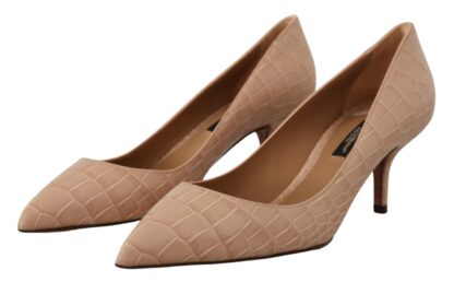 Dolce & Gabbana - Elegant Beige Leather Pumps