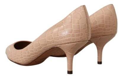 Dolce & Gabbana - Elegant Beige Leather Pumps