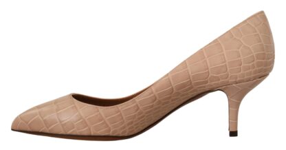 Dolce & Gabbana - Elegant Beige Leather Pumps