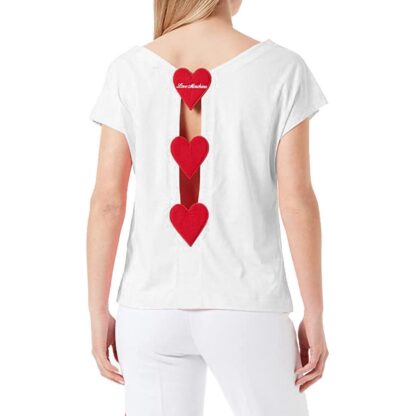 Love Moschino - Chic Embroidered Heart Cotton Tee