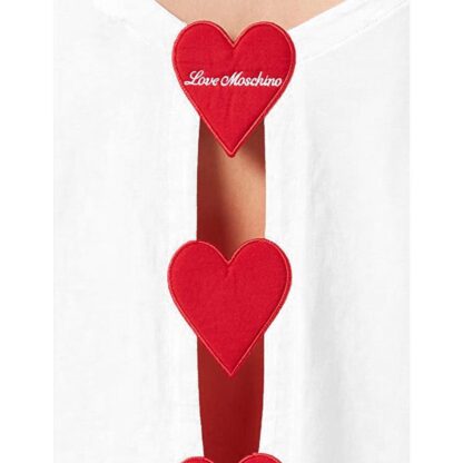 Love Moschino - Chic Embroidered Heart Cotton Tee