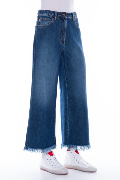 Love Moschino - Blue Cotton Women Baggy Jean