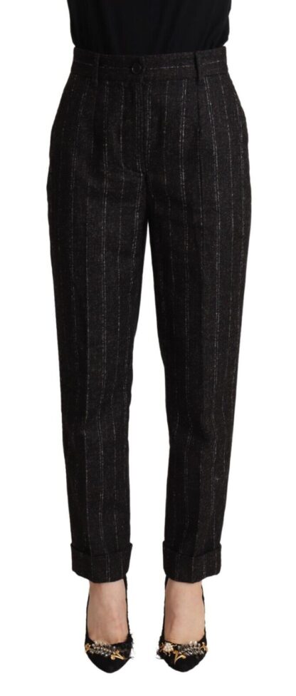 Dolce & Gabbana - Elegant High-Waisted Striped Tapered Pants