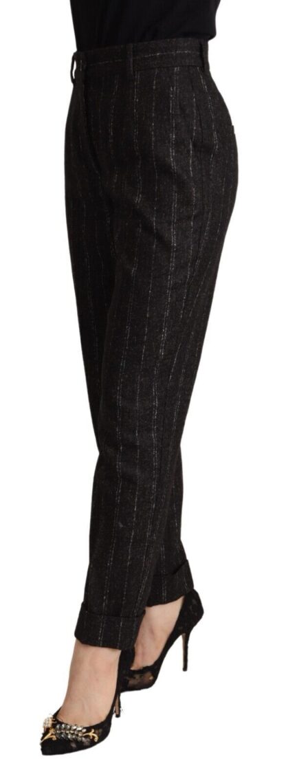 Dolce & Gabbana - Elegant High-Waisted Striped Tapered Pants