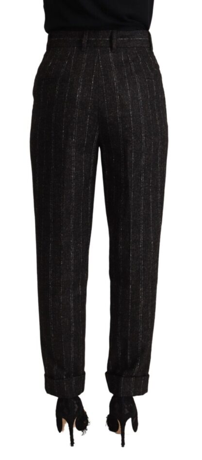 Dolce & Gabbana - Elegant High-Waisted Striped Tapered Pants