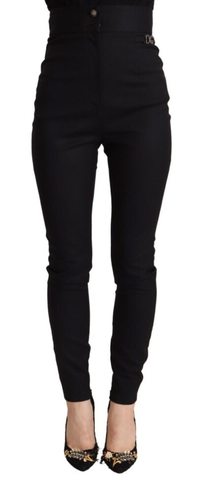 Dolce & Gabbana - Chic High-Waisted Slim Fit Trousers