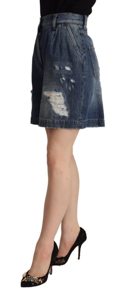 Dolce & Gabbana - Chic High-Waisted Distressed Bermuda Shorts