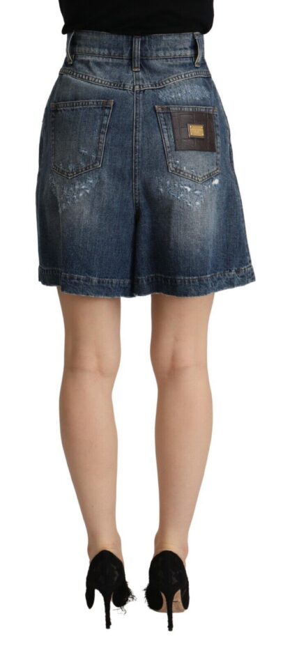 Dolce & Gabbana - Chic High-Waisted Distressed Bermuda Shorts