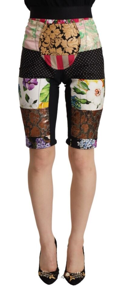 Dolce & Gabbana - Elegant Floral Cropped Pants in Purple Hues