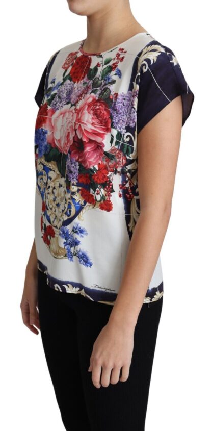 Dolce & Gabbana - Elegant Silk Blend Floral Print Blouse