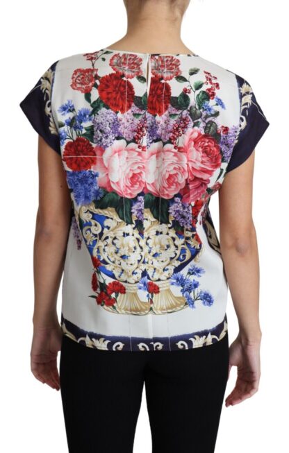 Dolce & Gabbana - Elegant Silk Blend Floral Print Blouse