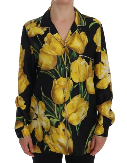 Dolce & Gabbana - Floral Silk Pajama-Style Blouse