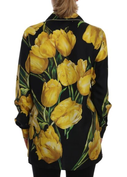 Dolce & Gabbana - Floral Silk Pajama-Style Blouse